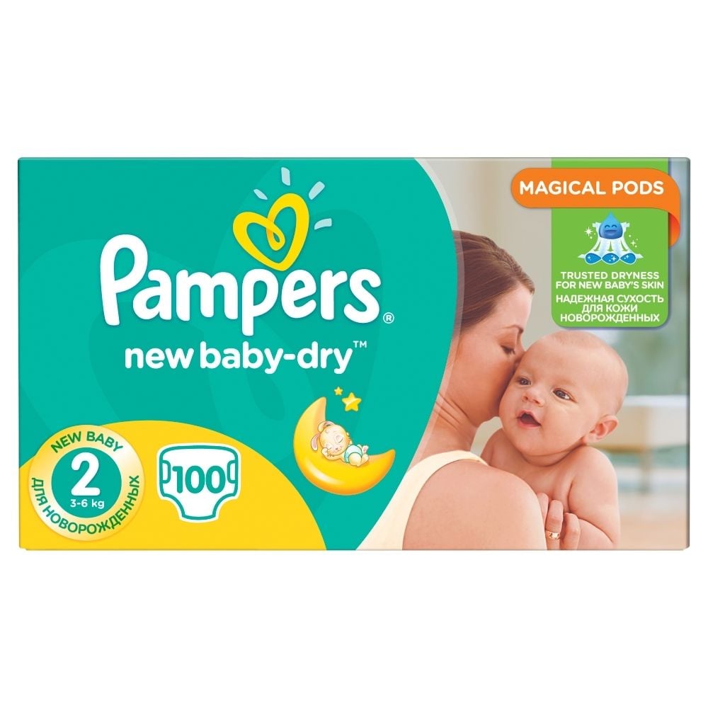 pampers new baby dry 2 100 szt