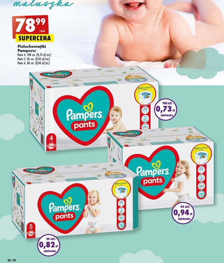 pampers chusteczki aloe 6 x 64 szt