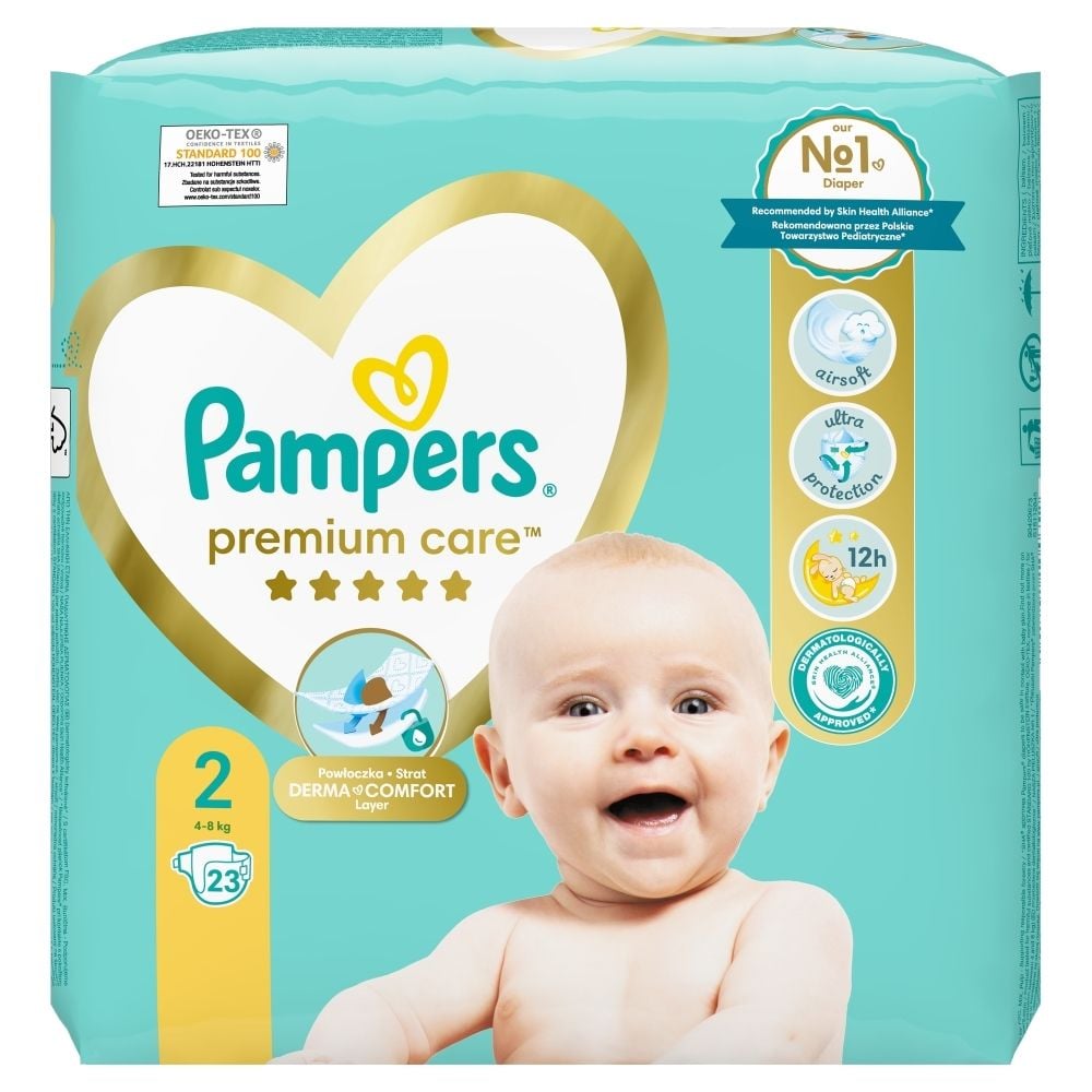 pampers new baby-dry pieluchy rozmiar 2 mini 3-6kg 100 sztuk