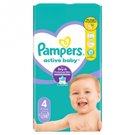 pampers pieluchomajtki active baby pants 6 132szt