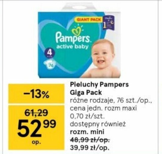 pampers rodzaje