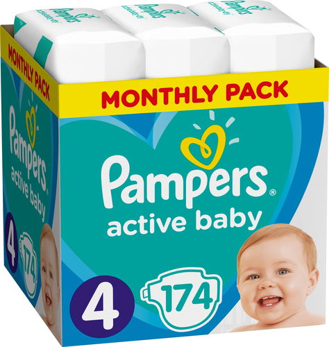 pampers active baby-dry pieluchy jednorazowe midi 3 mega