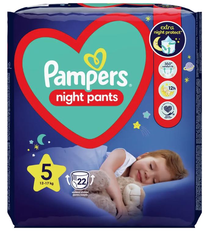 pampers pants pieluchomajtki rozmiar 5 12-17 kg junior 22 szt