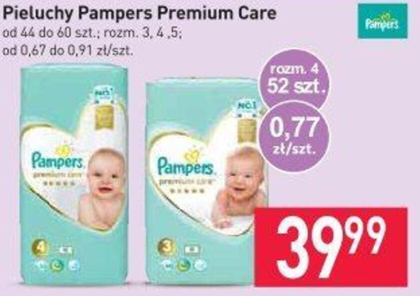 pampers pieluszki premium care rozmiar 4