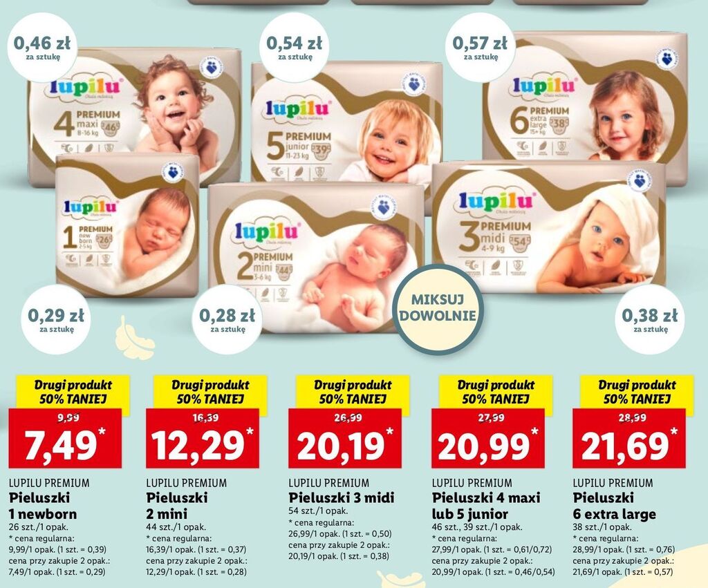 pappersy po narodzinach najmiejsze pampers