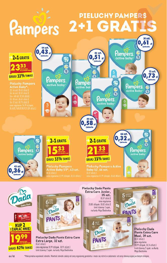 pampers rozmiary 9 miesięczny