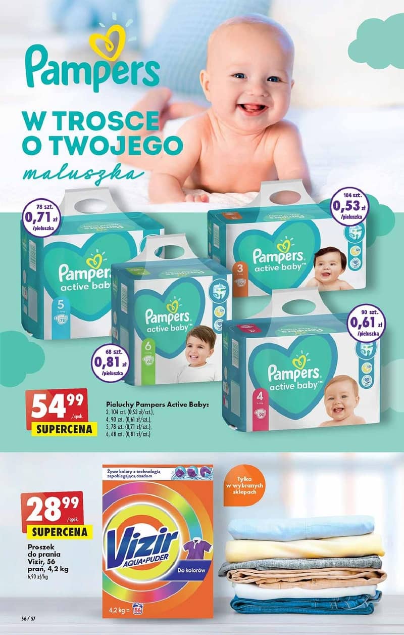 pieluchy pampers najmniejszy rozmiar