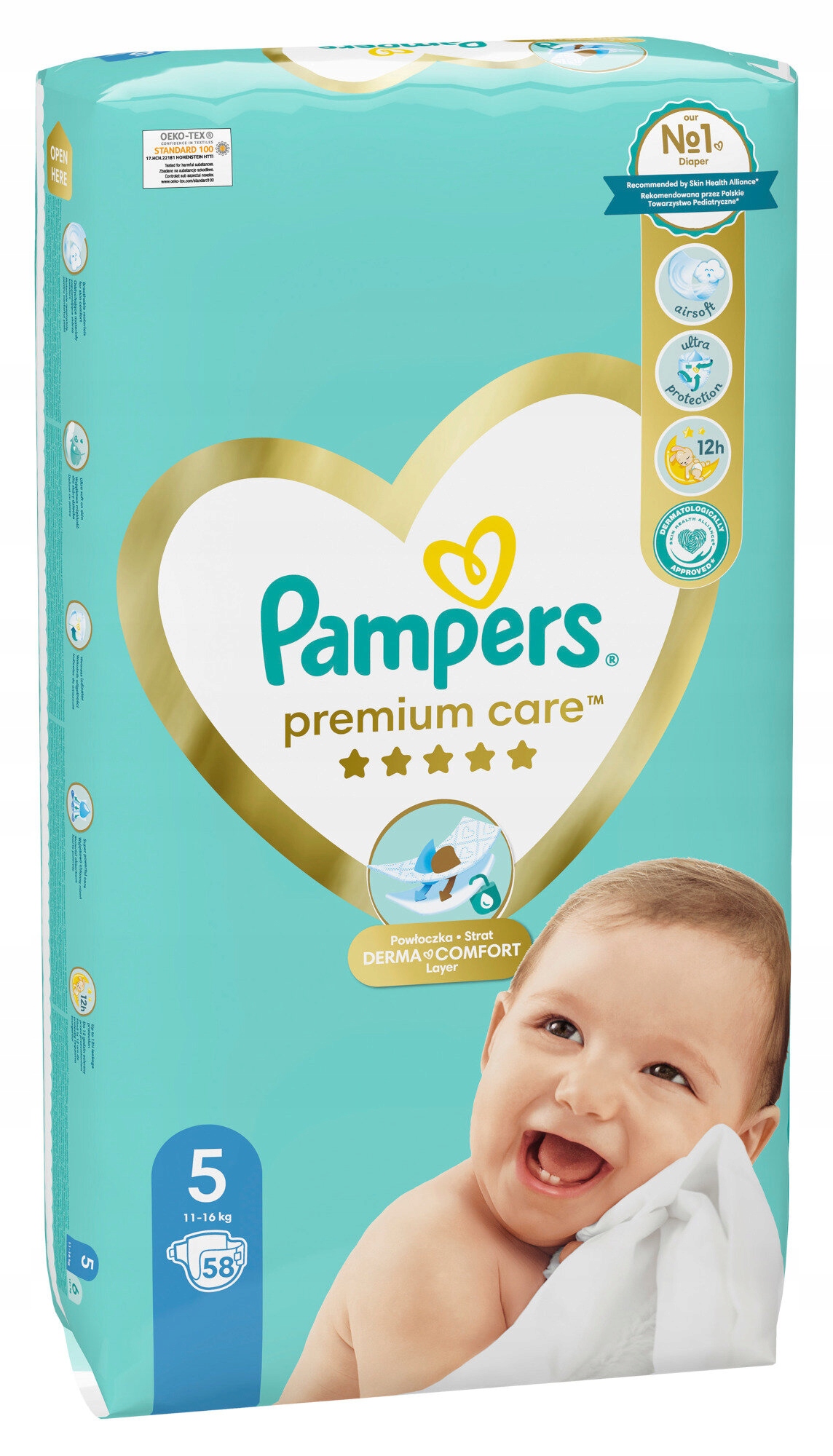 pampers premium care newborn 22 szt