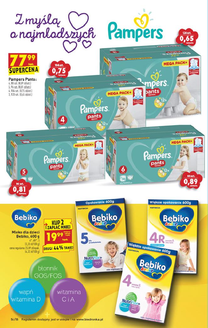 pieluchomajtki pampers active baby pants mega box junior 96szt