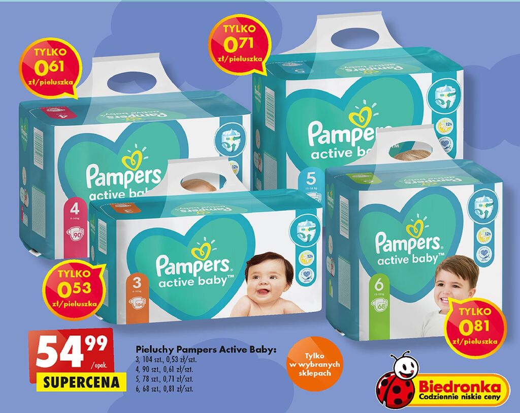 pampers diapers stock price