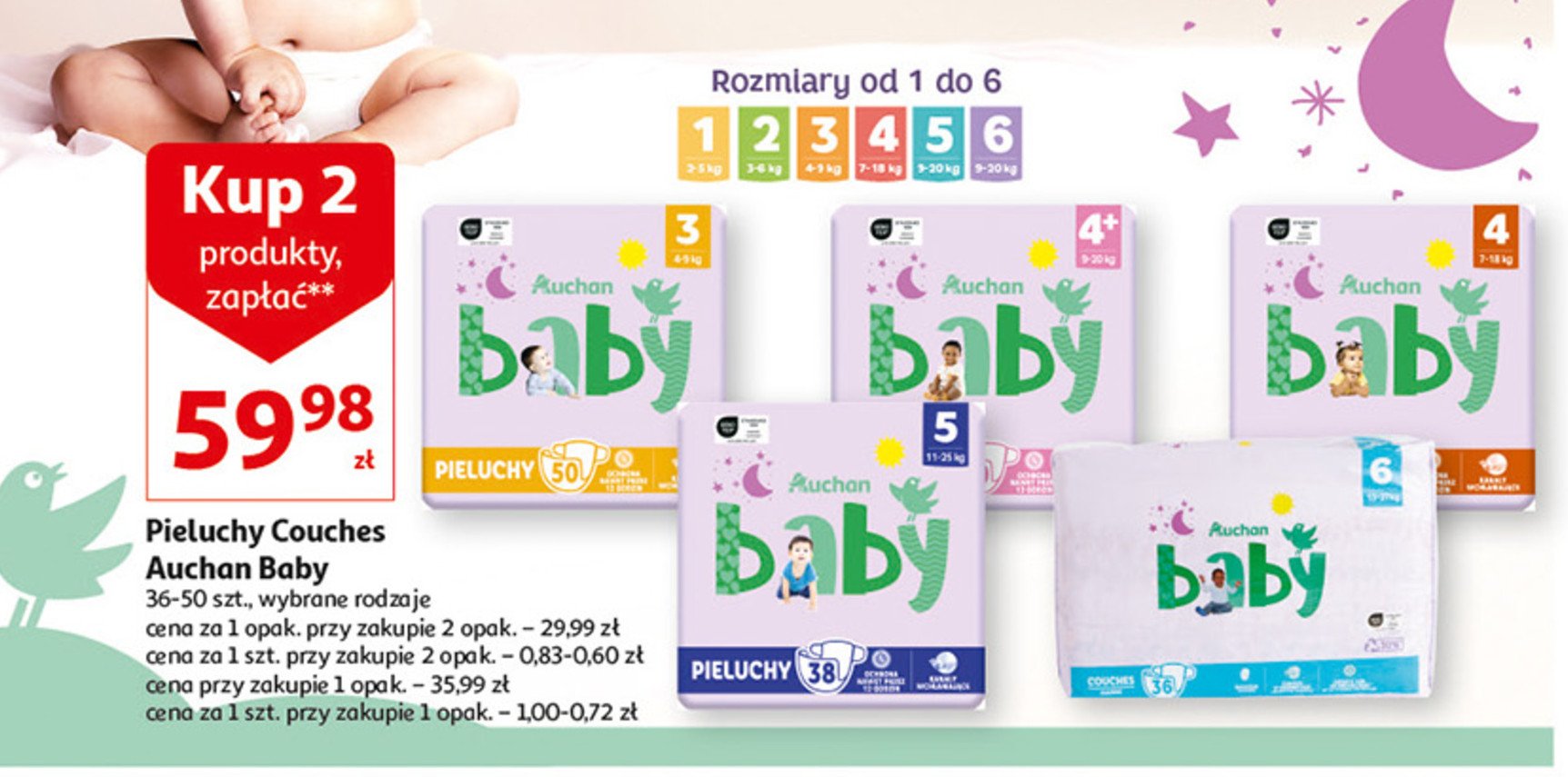 pampers premium care pieluchomajtki rozmiar 4 maxi 38 szt