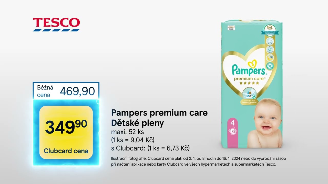 pieluchy pampers 6 tesco