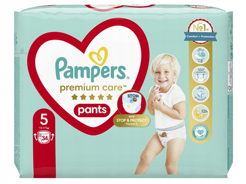 pampers premium care zielone a biale