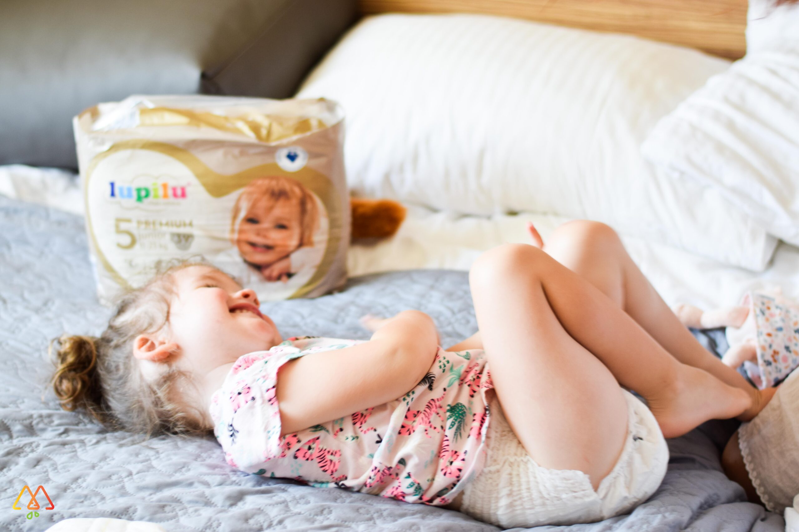 pampers żólte zielone