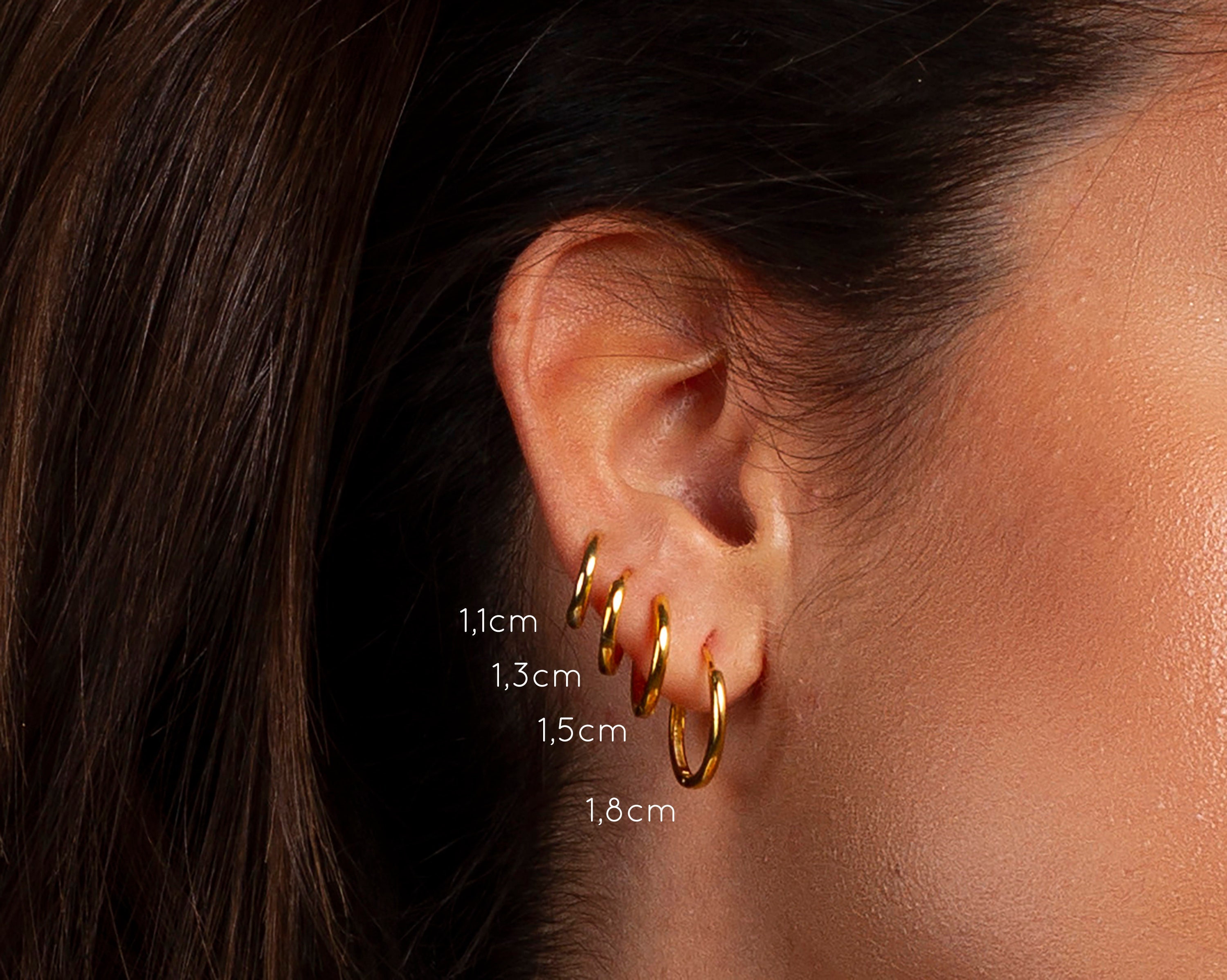 gold huggie earrings