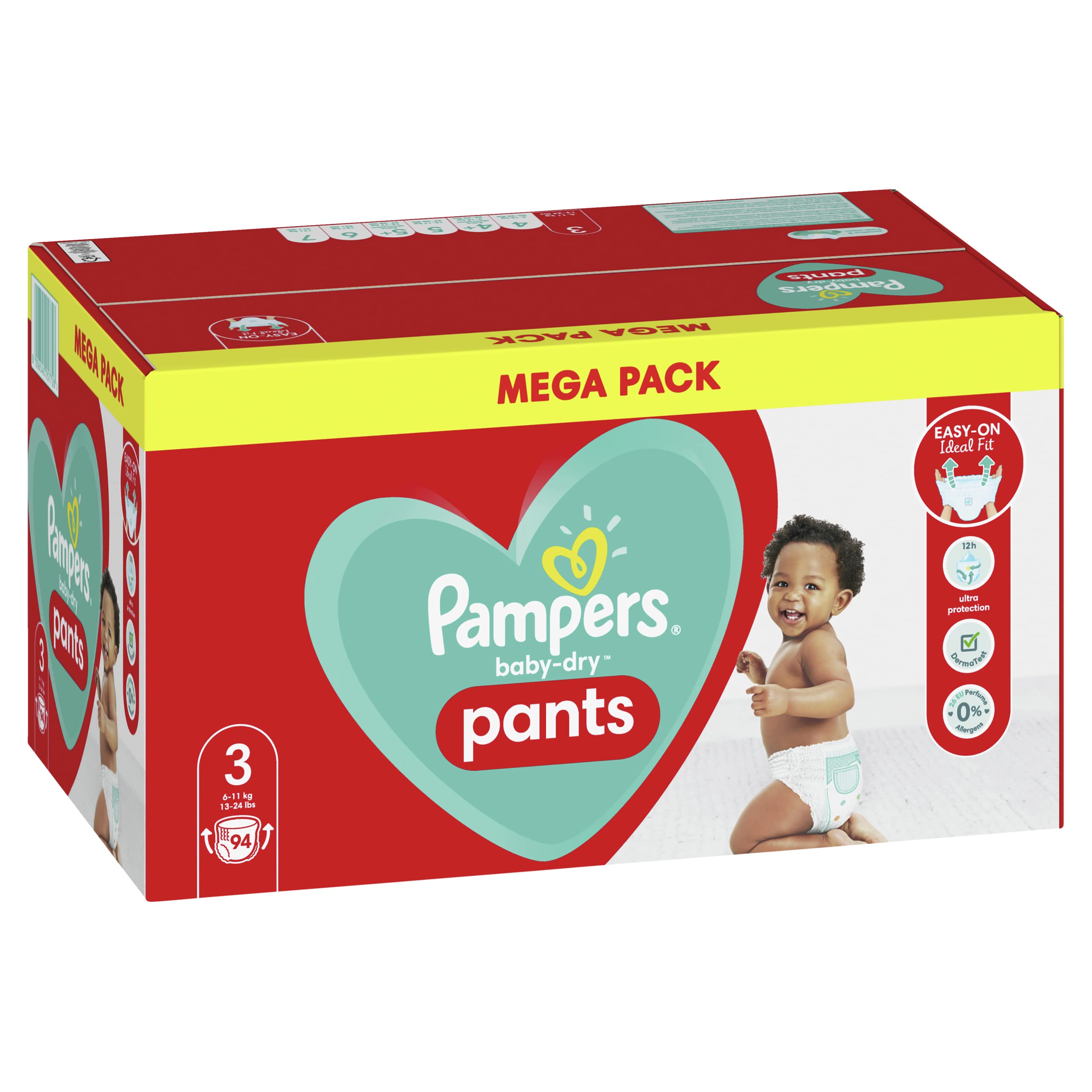 pampers baby dry 3 jakie wymiary