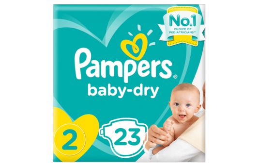 pampers niebieski pasek